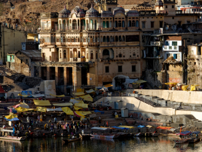Historic Riverfront Architecture in Omkareshwar