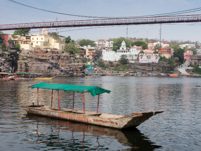 Omkareshwar Suspension Bridge and River View