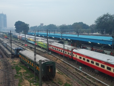 Tirupati Railway Station connecting pilgrims and travelers to the holy city of Tirupati.