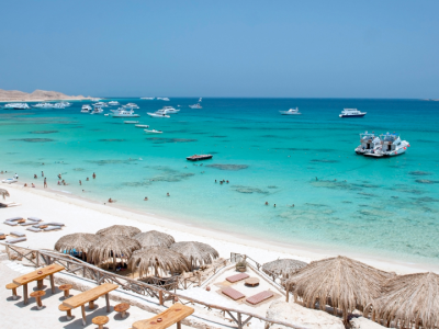 Unwind at the crystal-clear beaches of the Red Sea, famous for turquoise waters, soft white sands, snorkeling, diving, and luxurious seaside resorts.